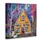 Stupell Industries; Stupell Industries Halloween Costume Party House Canvas Wall Art; Category:Halloween Wall Decor; Image:4